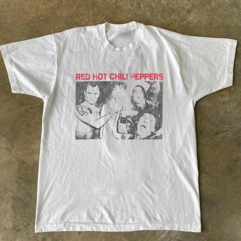 Red Hot Chili Peppers White Band Tee 1